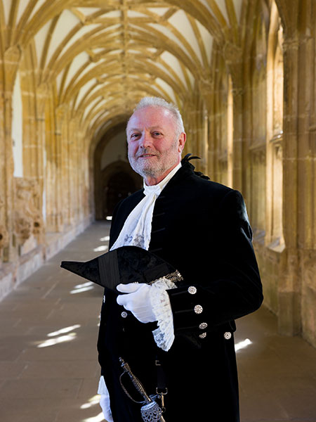 peter dixon high sheriff of somerset at wells cathedral after his inauguration in march 2026